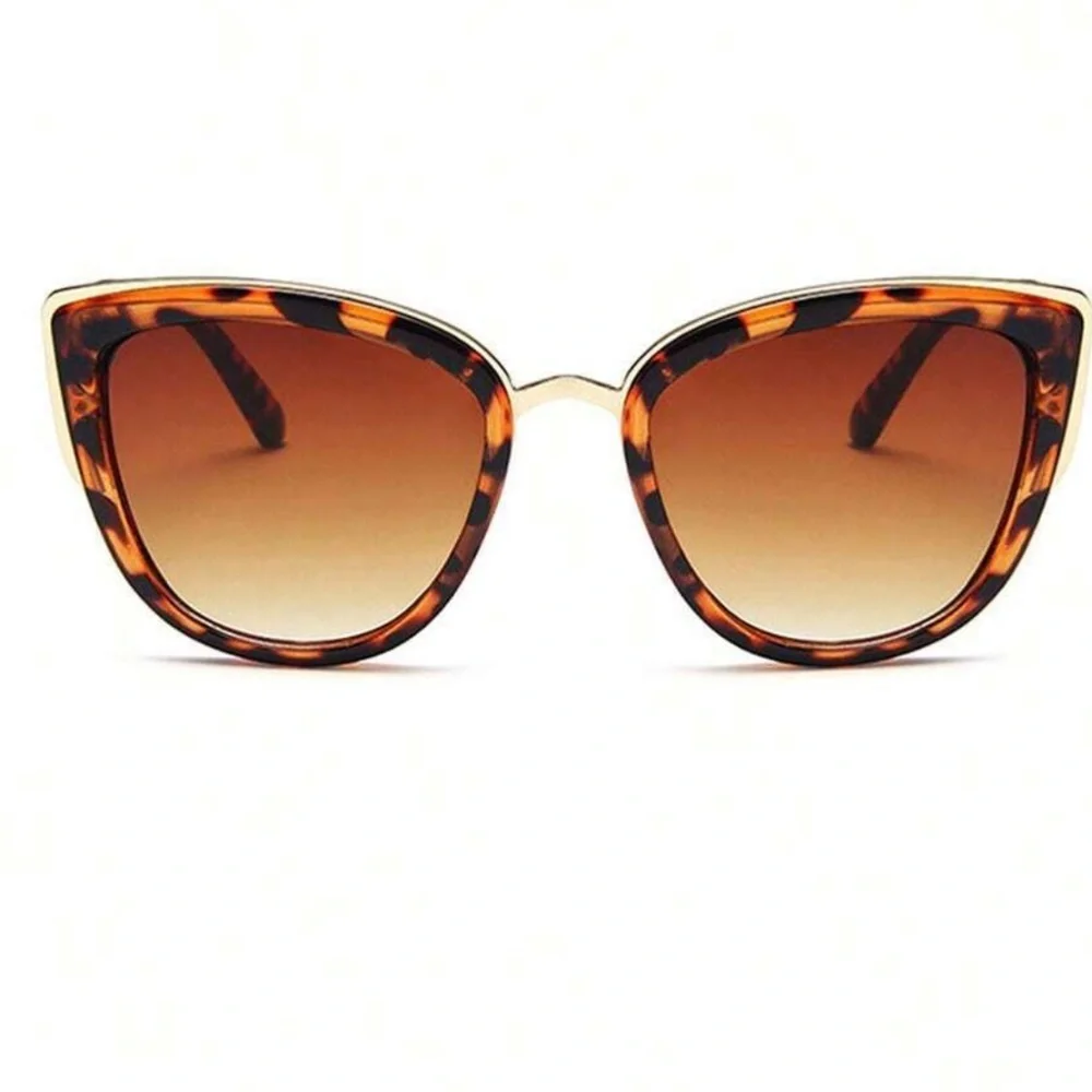 Luxe Leopard Print Gradient Cat Eye Sunnies Sunglasses - Picture 4 of 5